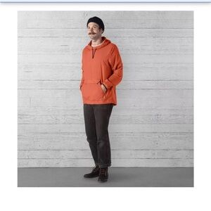 CHROME- Mens Buckman Packable Anorak Mecca Orange size small